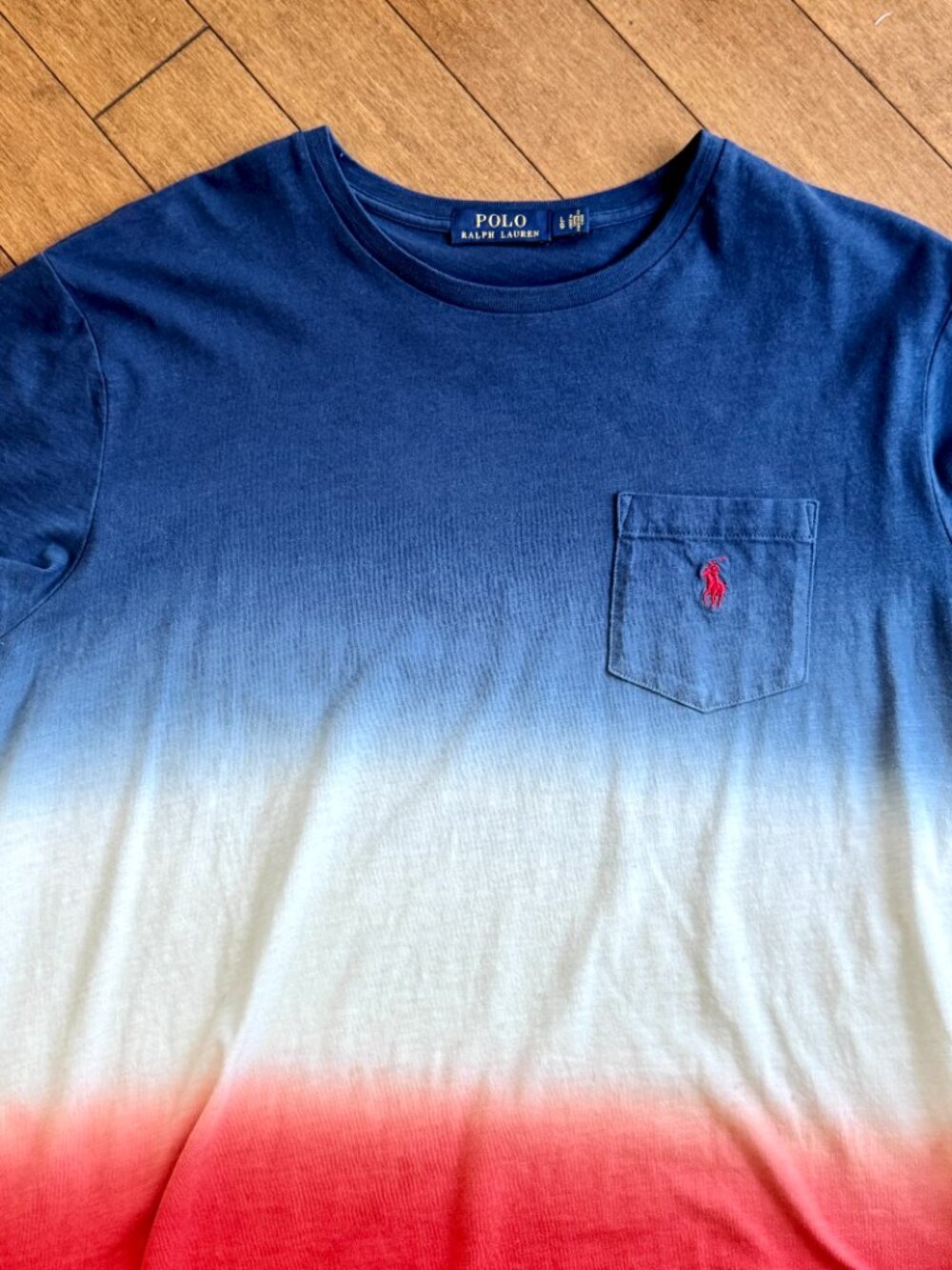 Polo Ralph Lauren Ombre Dip-Dye Pocket Tee Men's Large